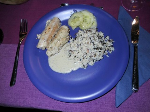 <i>Putenröllchen mit</i><i>Gorgonzola-Creme</i>